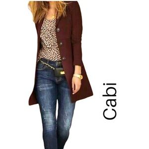 Cabi Boss Coat. Button Closure. Size small. Beautiful Maroon Brown color.